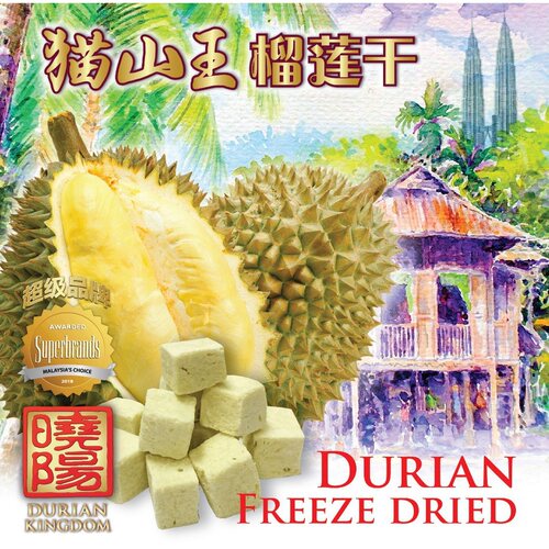马来西亚特产 晓阳猫山王榴莲干薯片软糕马来西亚手信 50g