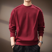 重磅字母印花男士 卫衣2025秋季 新款 高端美式 潮流拼接宽松打底衫 男