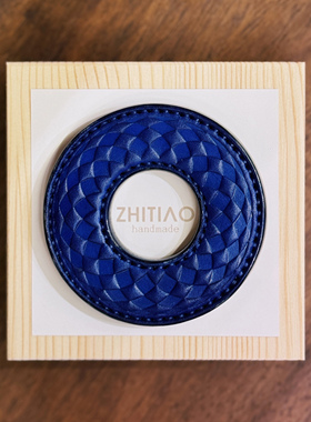 纸条手作 手工牛皮竹刀锷 竹剑刀锷 剑道刀镡TSUBA 超维弦切