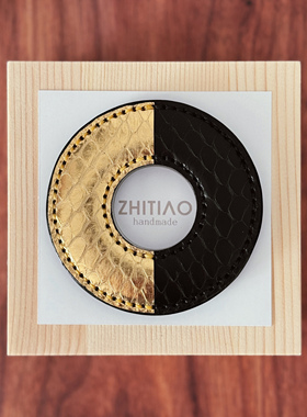 纸条手作 手工蛇皮竹刀锷 竹剑刀锷 剑道刀镡TSUBA