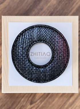 纸条手作 手工蛇皮竹刀锷 竹剑刀锷 剑道刀镡TSUBA