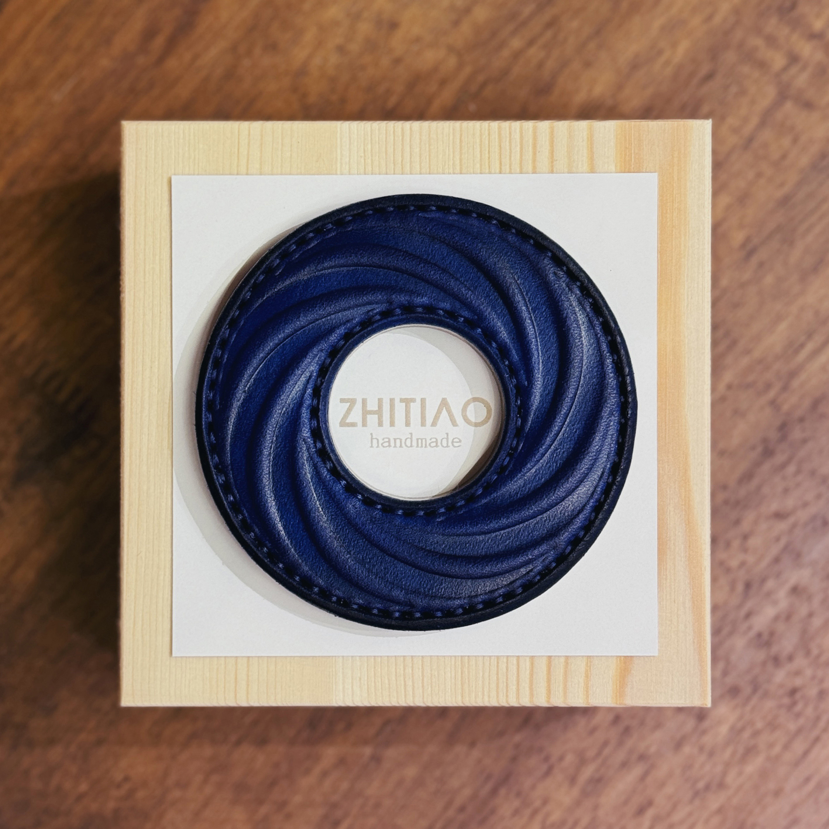 纸条手作 手工牛皮竹刀锷 竹剑刀锷 剑道刀镡TSUBA 疾如旋踵