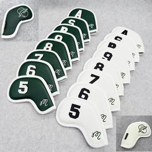 高尔夫杆套数字标识白绿配色套装