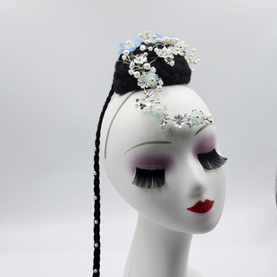 胶州秧歌岭南钱鼓舞《澜水见月圆》舞蹈头饰民族舞台演出艺考发饰