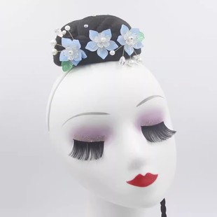 胶州秧歌岭南钱鼓舞澜水见月圆舞蹈头饰民族舞台演出艺考琉璃发饰