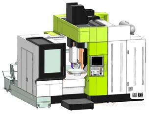 埃弗米AFMING-GMU750五轴机床模型 (STP实体格式)