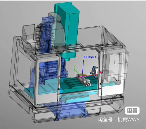VERICUT仿真三轴四轴机床搭建模型”