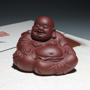 正品名家 茶宠茶玩摆件雕塑 紫砂弥勒佛 高顺忠 全手工精品特价