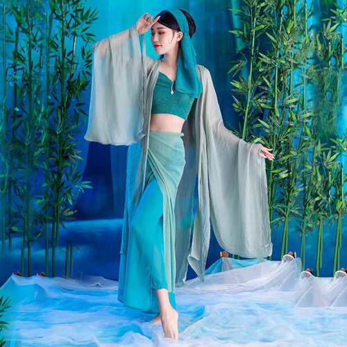 古装青蛇白蛇古典舞舞蹈服装