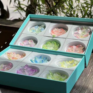 杭州灵隐文创2025新款琉璃十二花神杯主人杯杯托品茗杯茶具伴手礼