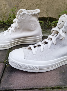 正品CONVERSE匡威1970S三星标麂皮刺绣小花高帮休闲运动鞋A04298C