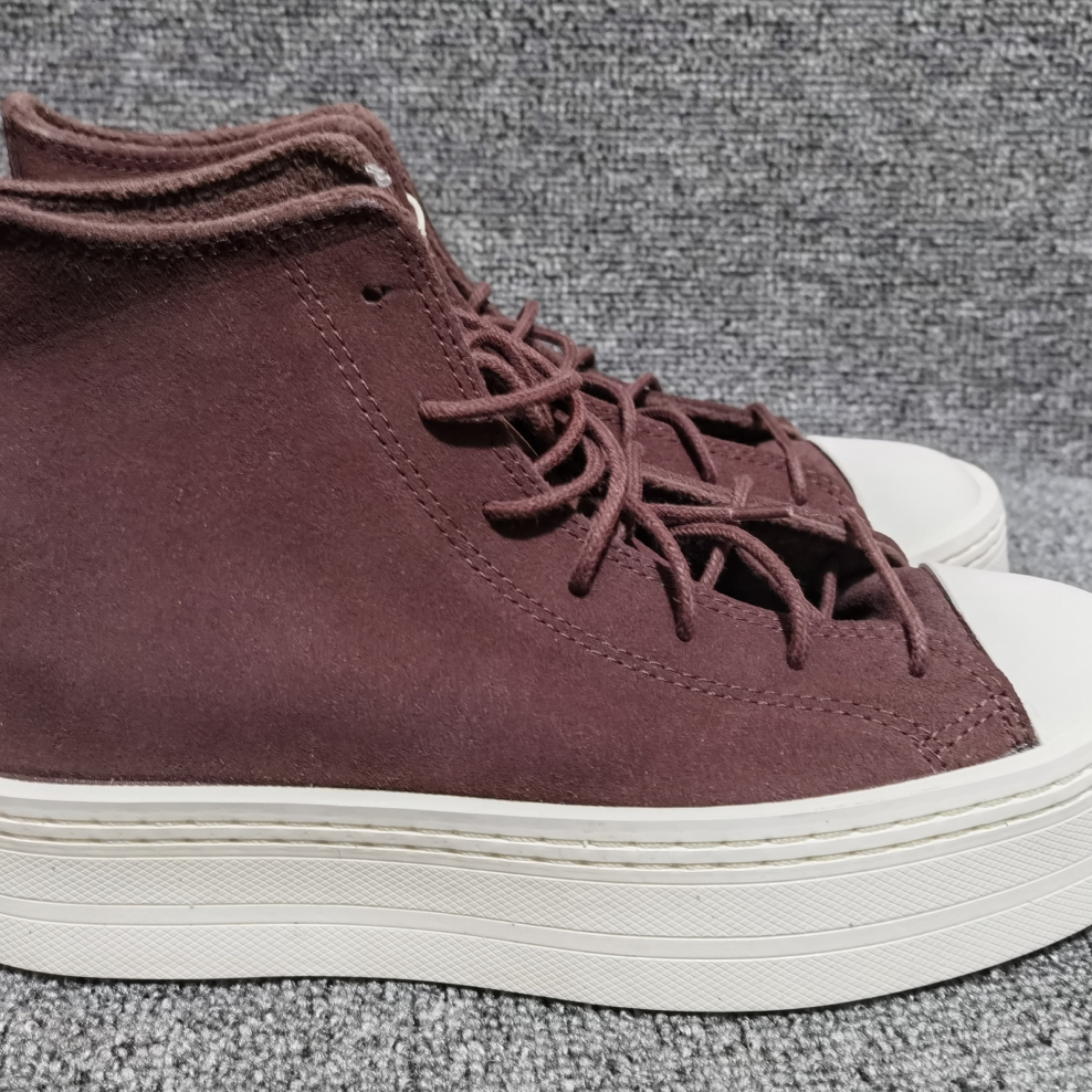 Converse匡威All Star Modern高帮皮加绒厚底增高鞋棕A06783C