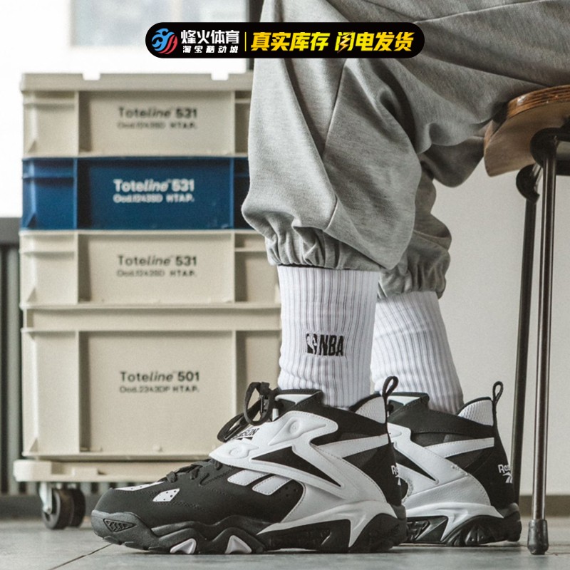 烽火 Reebok Preseason 94 低帮黑白复古篮球鞋 100202788