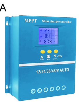 MPPT太阳能控制器全自动通用型双USB智能48V60V锂电池光伏板充电