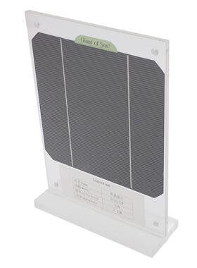 125/166单晶硅太阳能电池硅片A级教具光伏周边绿色能源摆件展览品