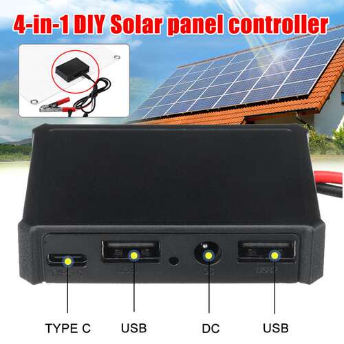 USB-C双USB稳压器控制太阳能DC保护手机5V输出高耐压快充设备DIY
