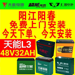 天能电池48V32A48v32ah电瓶车原装正品铅酸电池A6和L3随机发货