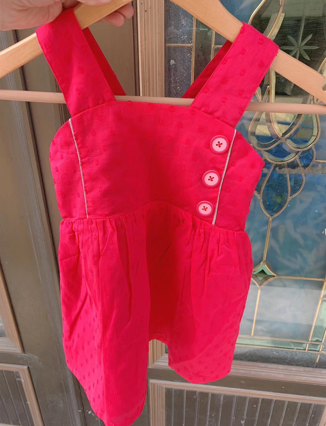 复古风夏季纯棉吊带碎花无袖背心