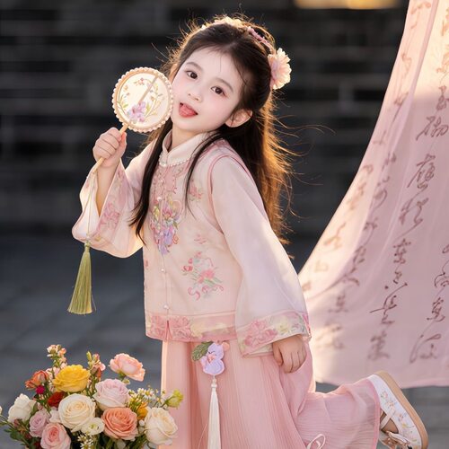 汉服女童2026春秋款儿童新中式裤子套装小女孩长袖国风套装两件套