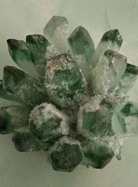 天然小块蓝色水晶簇原石摆件消磁净化风水办公室客厅玄关礼品