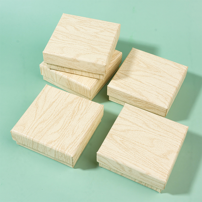 复古白色木纹首饰包装盒