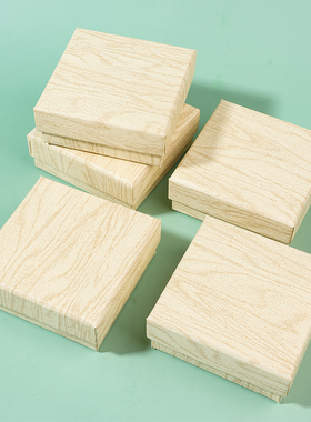 复古白色木纹饰品盒天地盖首饰包装戒指手镯项链珠宝盒礼品包装盒