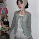 雪纺衫 Exclusive 百搭碎花长袖 韩国小众设计荷叶边系带薄款 type