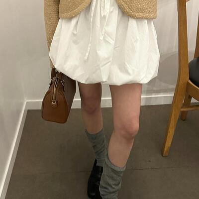 绑带南瓜裙高腰百搭短裙裙裤女