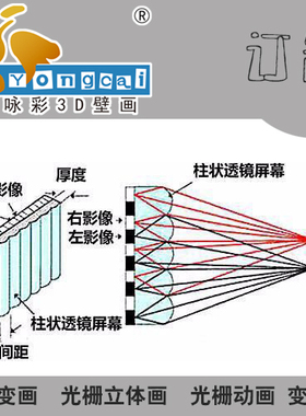 大型三维立体光栅动感画现代简约客厅装饰5d立体变脸动态画