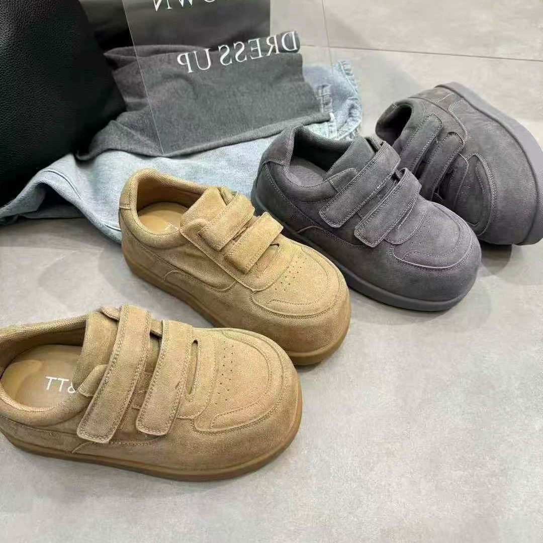 TTYY2026春季新款磨砂真皮魔术贴厚底平底百搭休闲女鞋勃肯鞋单鞋,女鞋,时尚休闲鞋,淘宝优惠券,粉丝福利购,淘宝优惠卷