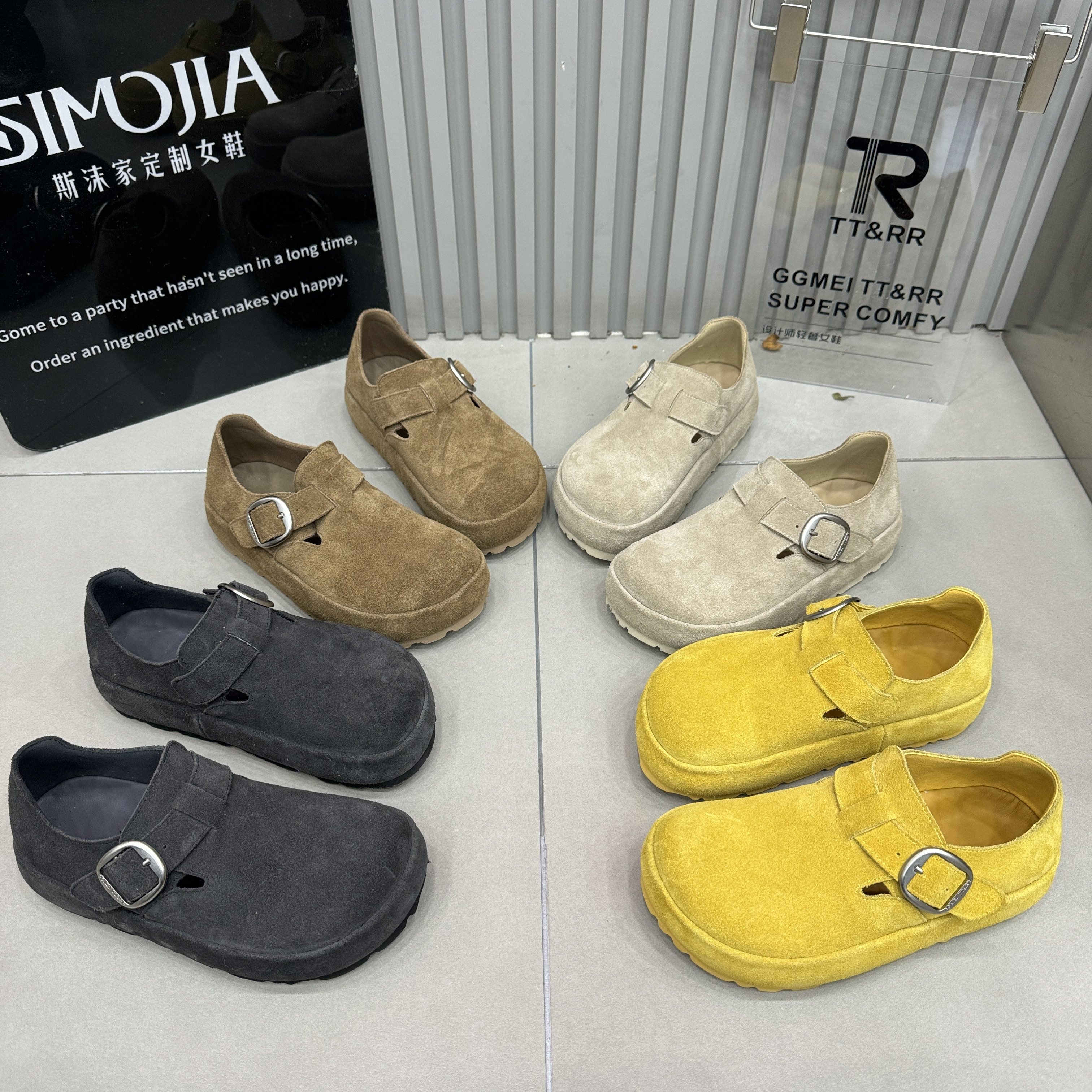 TTRR2026春季新款真皮磨砂皮平底百搭休闲女鞋勃肯鞋单鞋豆豆鞋潮,女鞋,勃肯鞋/软木鞋,淘宝优惠券,粉丝福利购,淘宝优惠卷