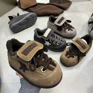 休闲鞋 平底内增高羊羔毛加绒保暖雪地靴女鞋 短靴 新款 TTYY2025冬季