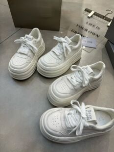 TTYY2026春季新款真皮纯皮复古厚底女鞋小白鞋休闲鞋单鞋脏脏鞋