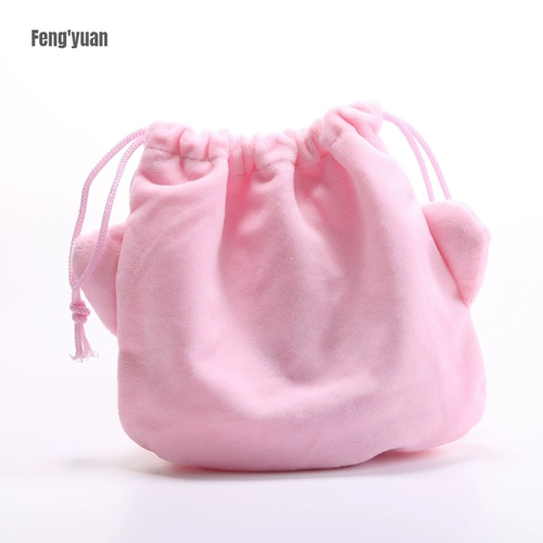 Милые салфетки, сумка для хранения, розовый мешочек, на шнурках