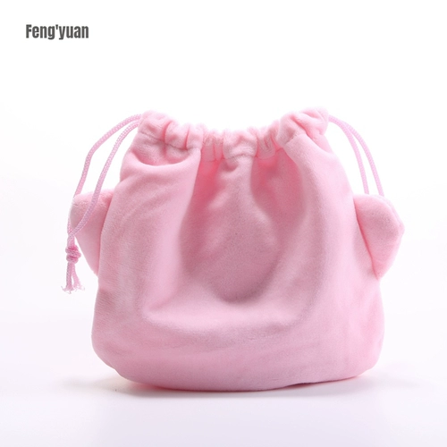 Милые салфетки, сумка для хранения, розовый мешочек, на шнурках