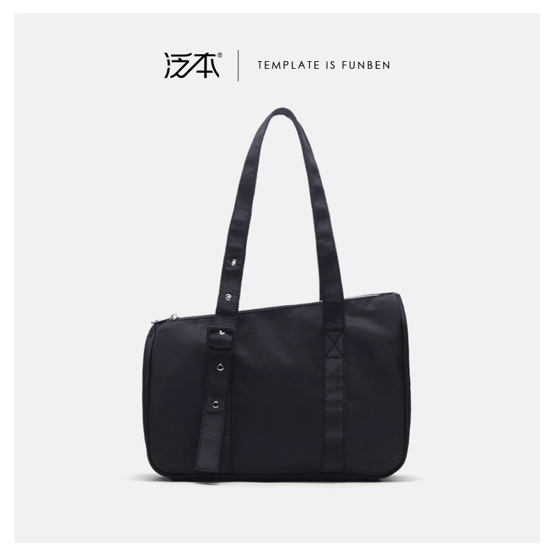 泛本 韩国简约异形尼龙布托特包通勤设计款针扣单肩腋下包,箱包皮具/热销女包/男包,托特包,淘宝优惠券,粉丝福利购,淘宝优惠卷