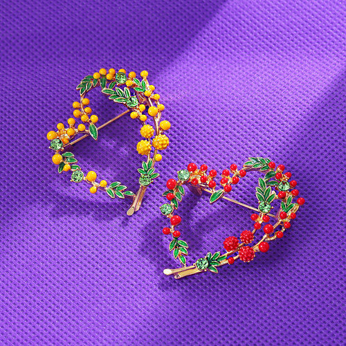 夏季小清新植物胸针女小众设计感含羞草果实别针裙子开衫服装配饰