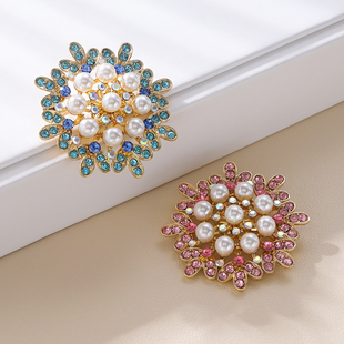 时尚 外套胸花别针 优雅气质珍珠花朵胸针女小众设计感简约百搭西装