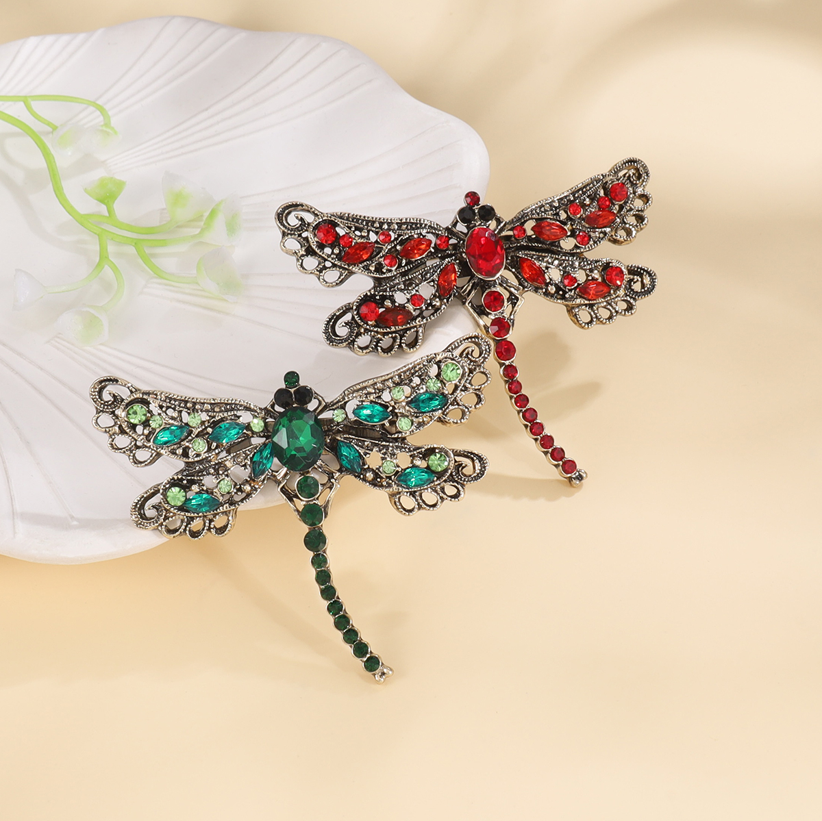 复古风古金蜻蜓胸针西装配饰