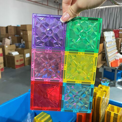 高透晶钻碎冰冰磁力片补充装散片强磁磁吸积木3-6岁宝宝早教玩具