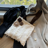 玫瑰 野蛮生长花朵布包文艺复古大容量单肩包自然斜挎小包 故事