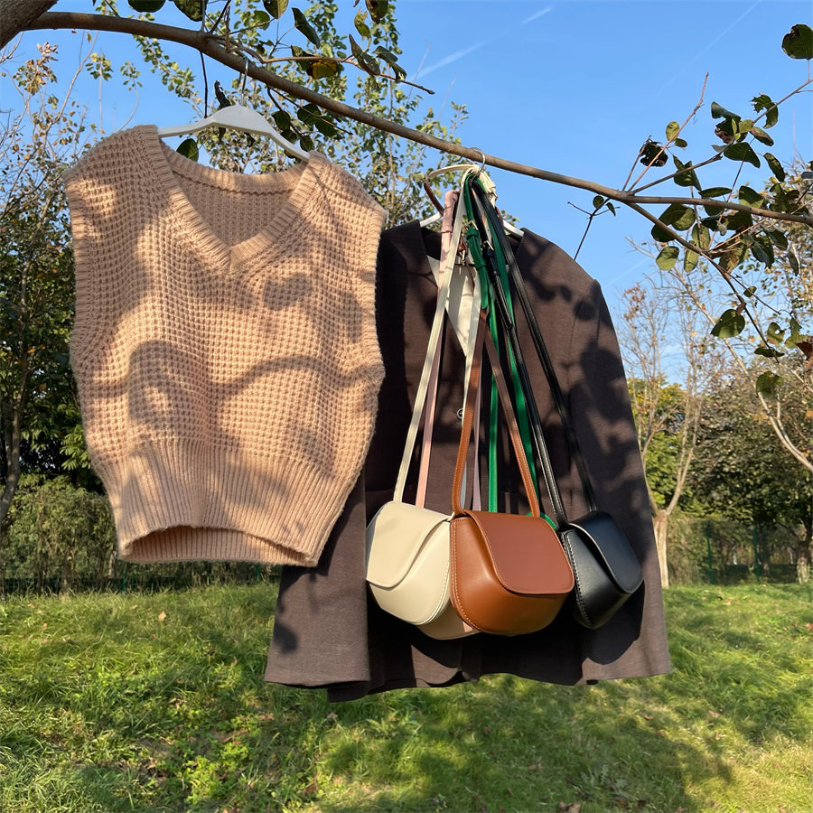 五色鼓鼓板栗包单肩斜挎春夏复古小众高级感百搭立体有型小包包女