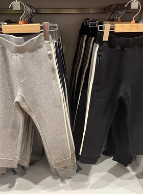 日单童装男女童高弹力快干运动长裤侧边条纹春秋季463500/465010