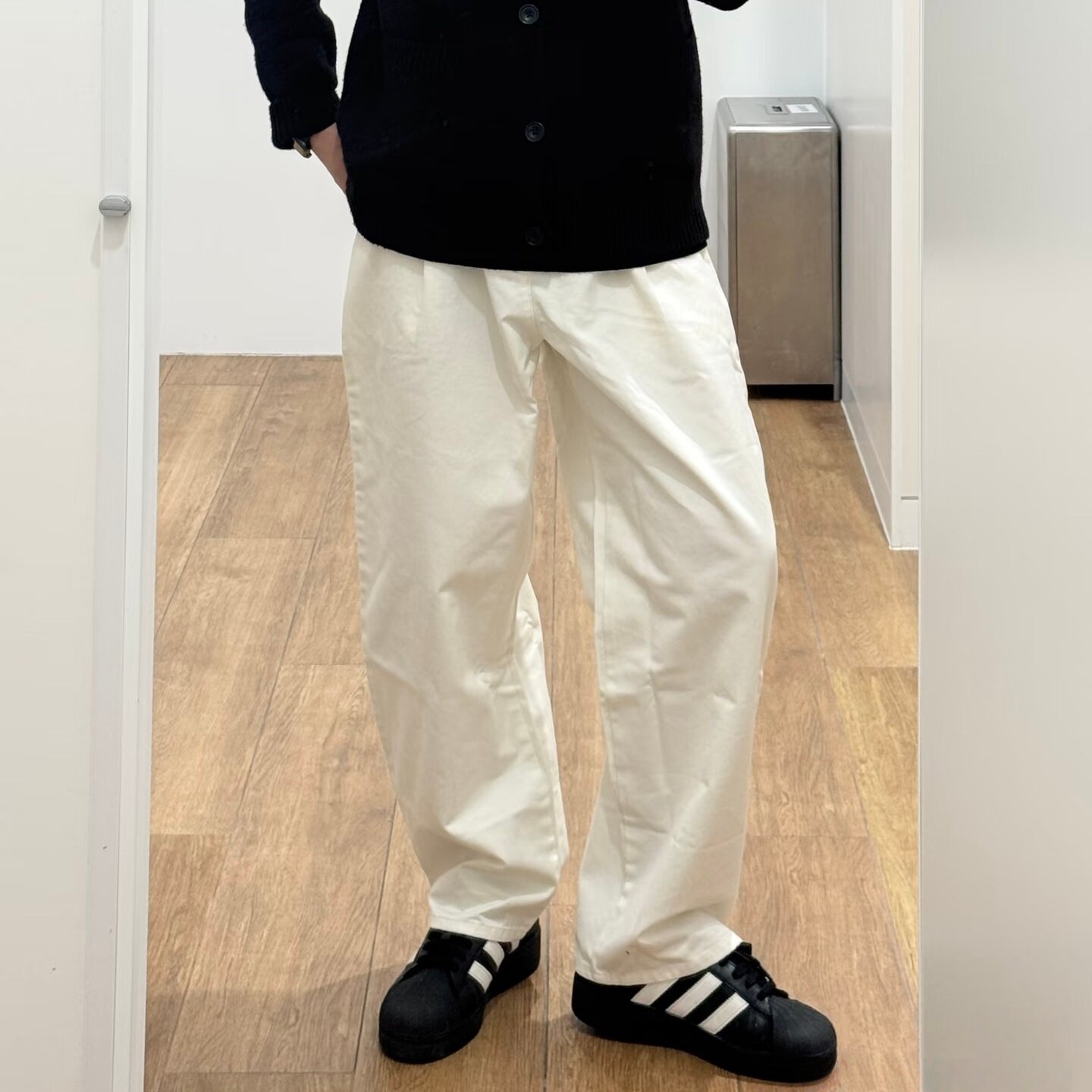 春季男装女装弯刀廓形长裤休闲裤镰刀百搭显瘦直筒宽松裤子484875图片