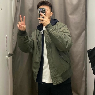 日单美式MA1飞行员夹克棒球服夹棉加厚外套秋冬男女同款459618