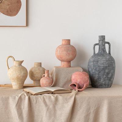 设计感侘寂风陶瓷手工小众花瓶