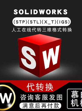 SolidWorks stp stl x_t igs obj 3ds人工在线代转三维格式转换
