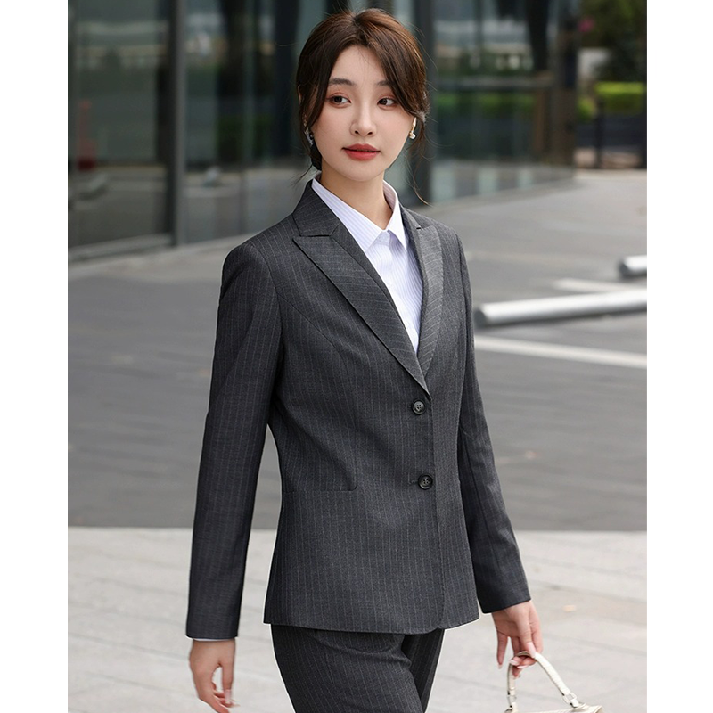 工作服银行女西服套装裤子长袖