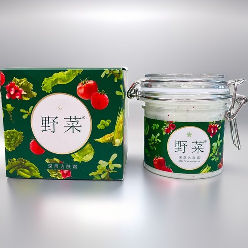 带防伪码野菜清洁霜200g深层洁肤霜脸部保湿嫩肤滋润控油去污垢