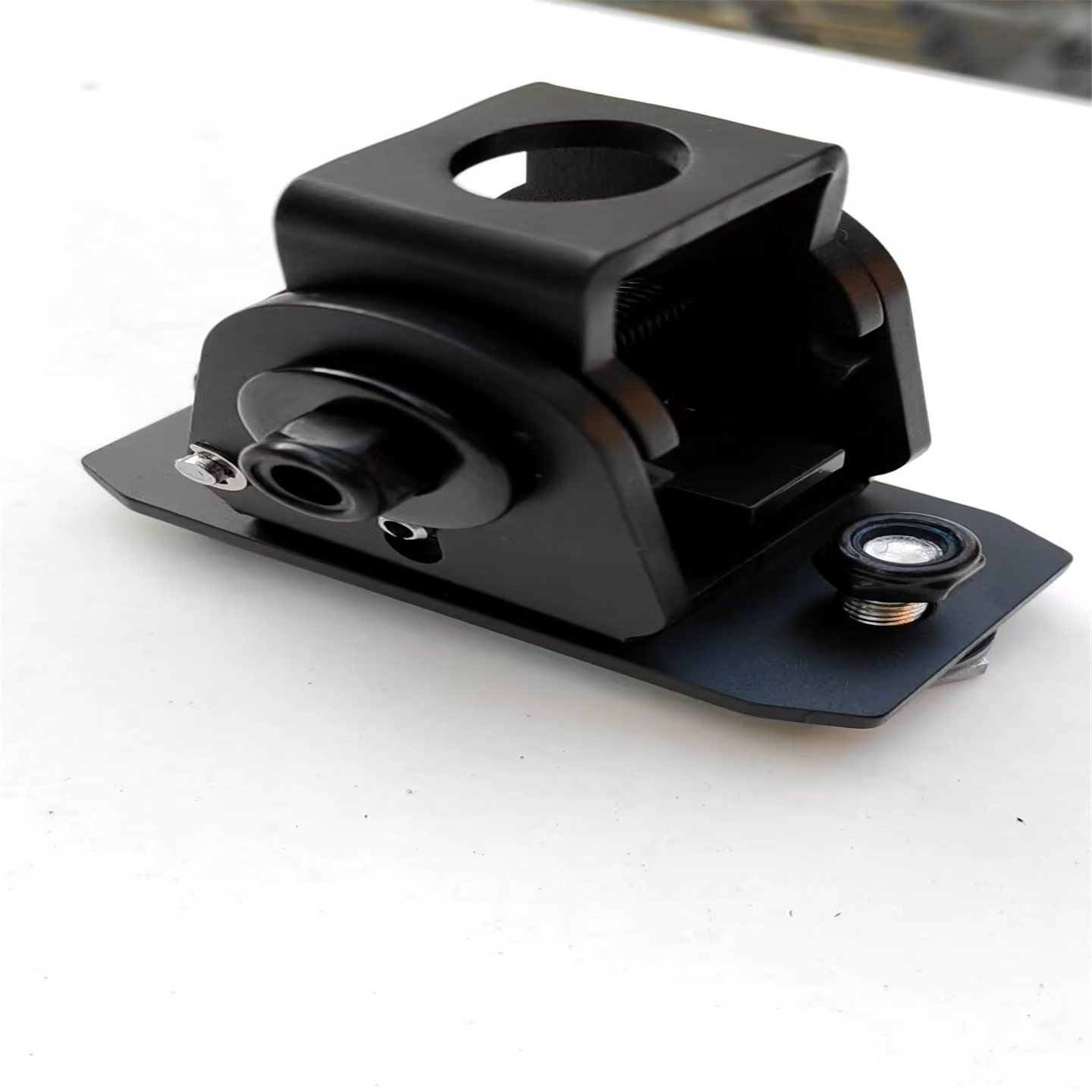 一键放倒车载台天线底座 放倒夹边支架不锈钢平台/横杆扩展槽通用